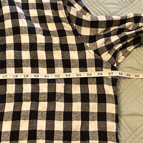 Men’s Thick Flannel, Navy and White Plaid, Size 2XL - Picture 3 of 7